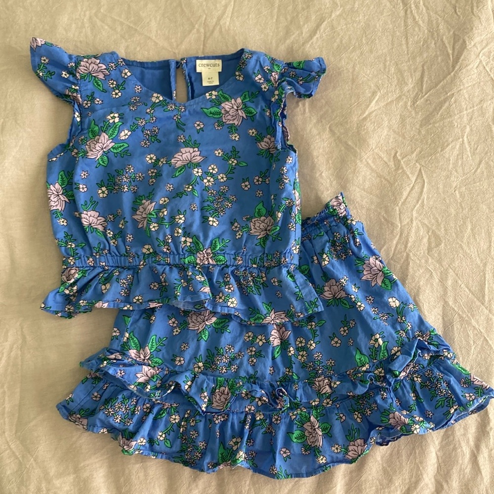 Crewcuts Floral Ruffle set